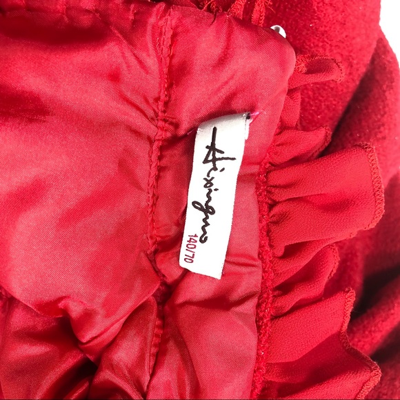 Boutique Wool blend Christmas dress with ruffles - Picture 7 of 8